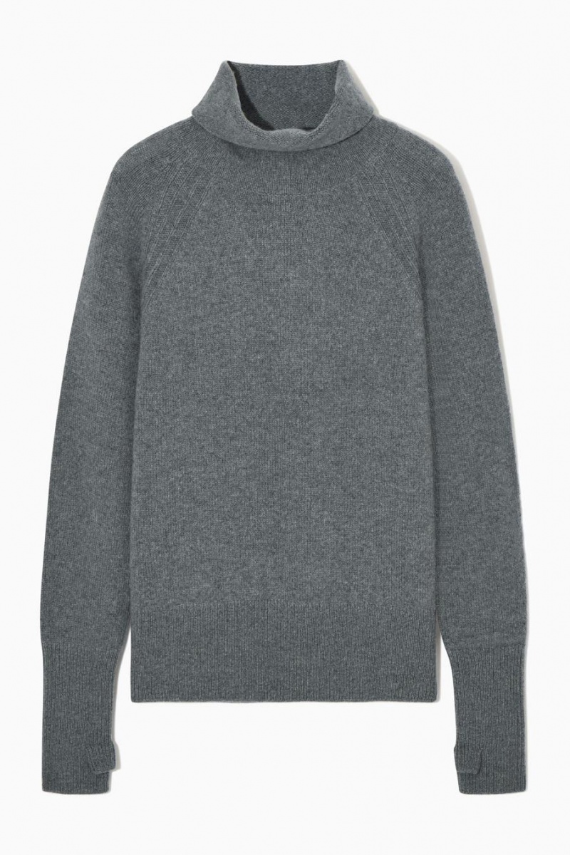 Jumpers Dama COS Pure Cashmere Turtleneck Gri | KQNMJ-8017