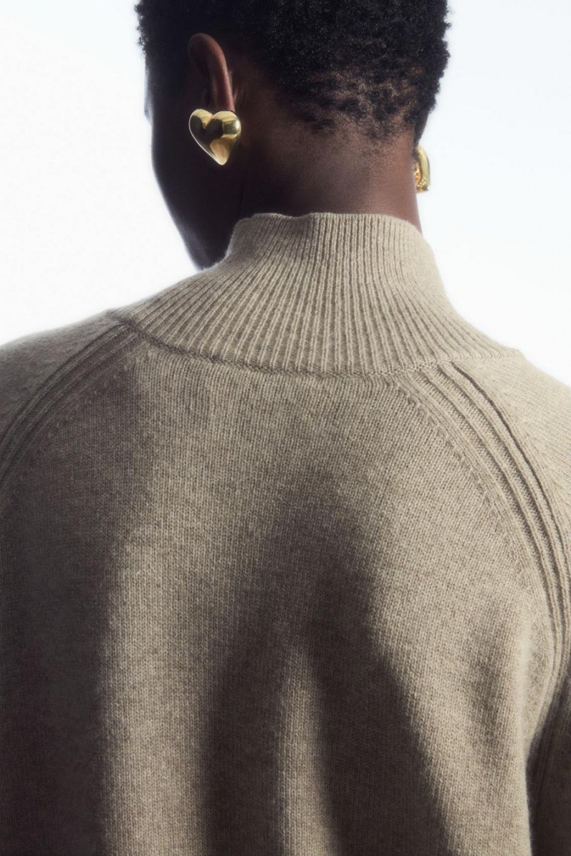 Jumpers Dama COS Pure Cashmere Turtleneck Bej | KPBMZ-4927
