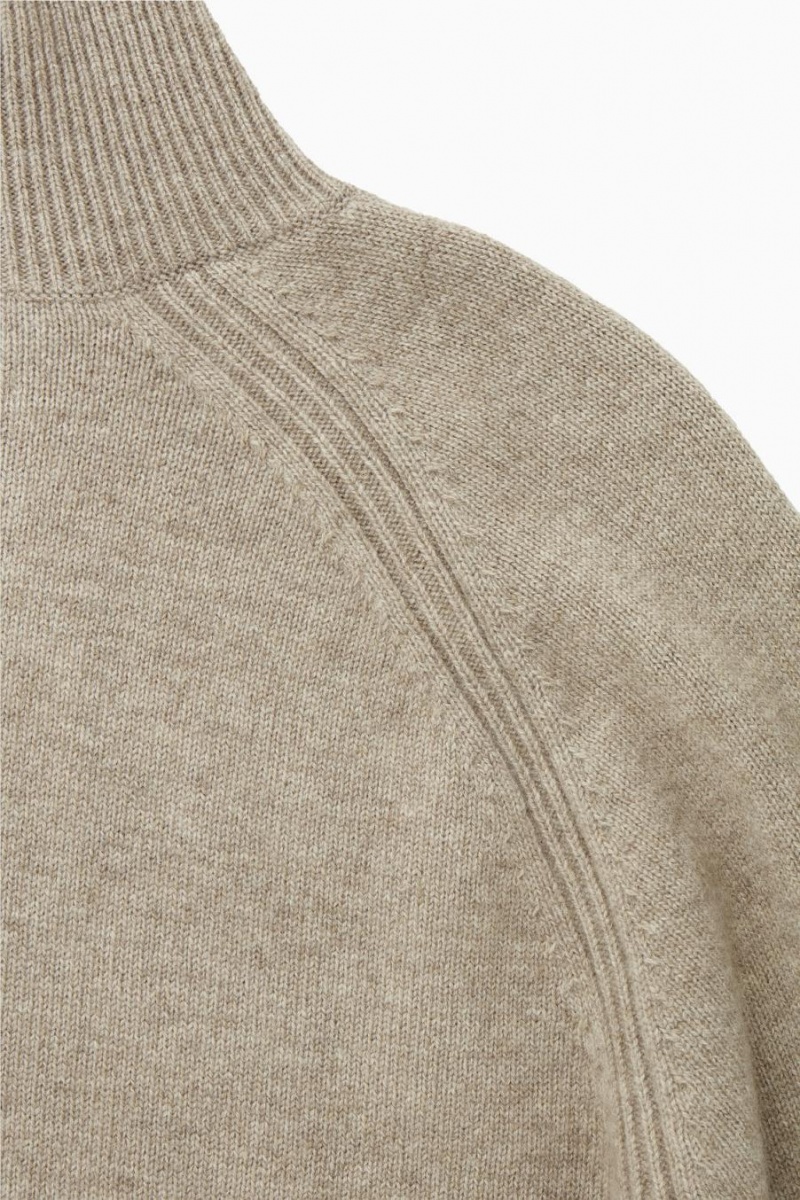 Jumpers Dama COS Pure Cashmere Turtleneck Bej | KPBMZ-4927