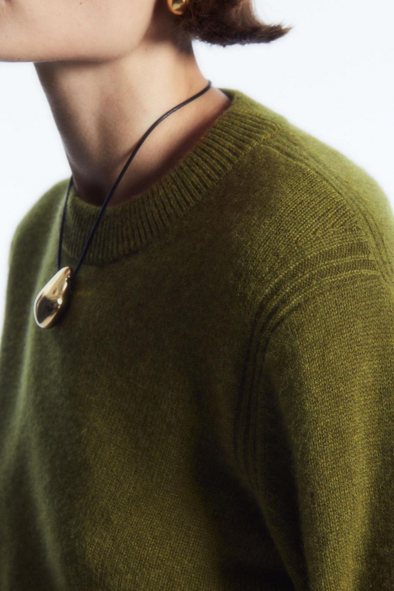 Jumpers Dama COS Pure Cashmere Verzi | RSGBW-9745