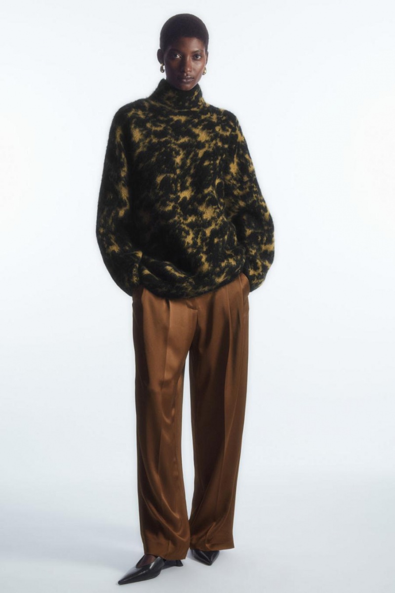 Jumpers Dama COS Tortoiseshell-jacquard Alpaca-blend Bej Negrii | AMIWJ-8713