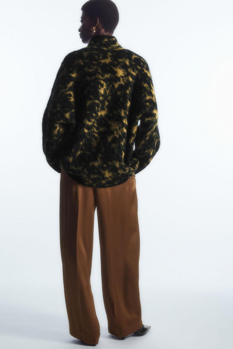 Jumpers Dama COS Tortoiseshell-jacquard Alpaca-blend Bej Negrii | AMIWJ-8713