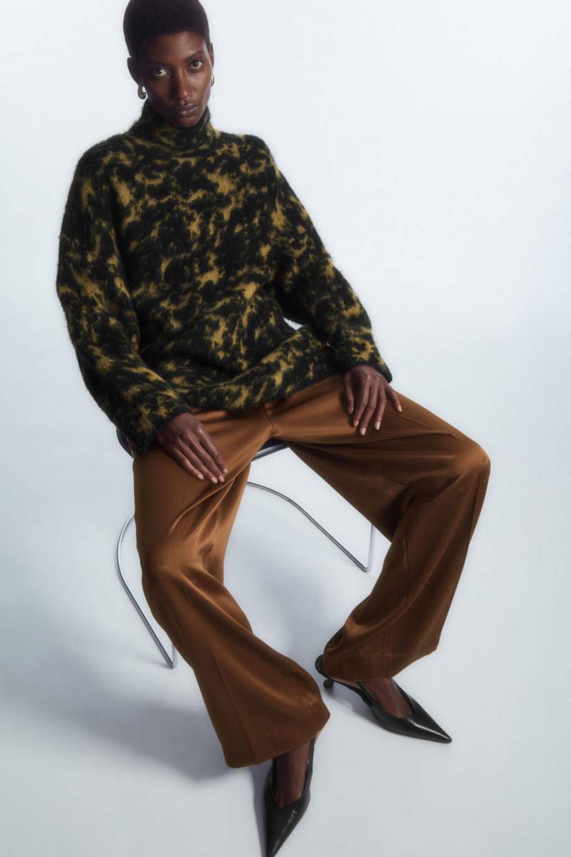 Jumpers Dama COS Tortoiseshell-jacquard Alpaca-blend Bej Negrii | AMIWJ-8713