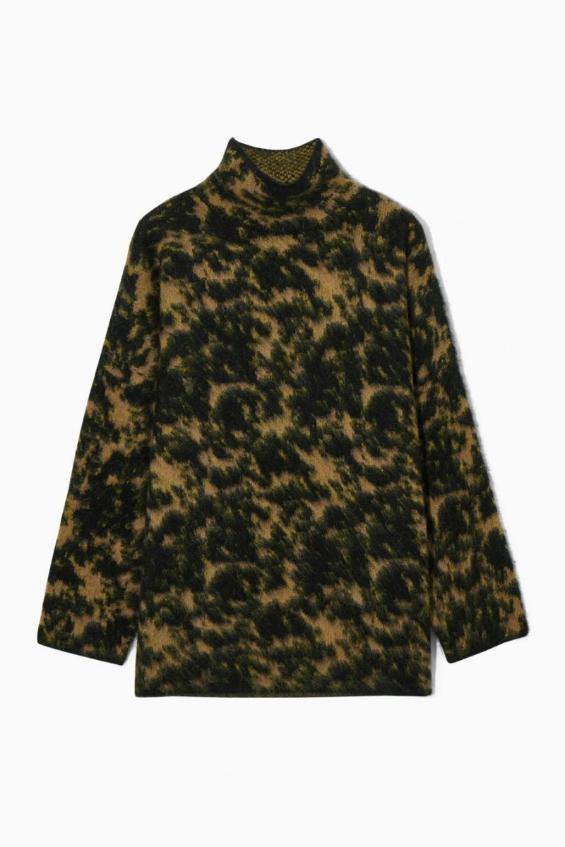 Jumpers Dama COS Tortoiseshell-jacquard Alpaca-blend Bej Negrii | AMIWJ-8713