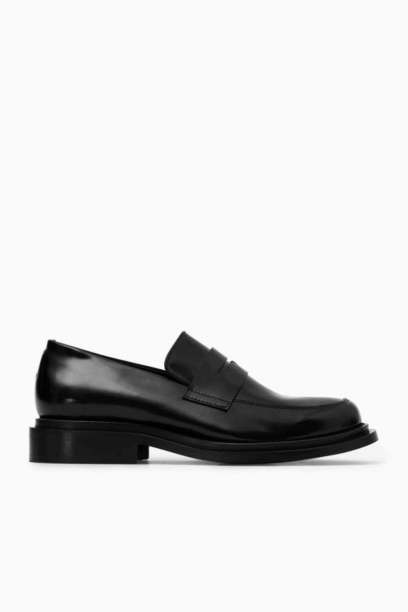 Mocasini Barbati COS The Grosolan Piele Negrii | KPDIV-7103
