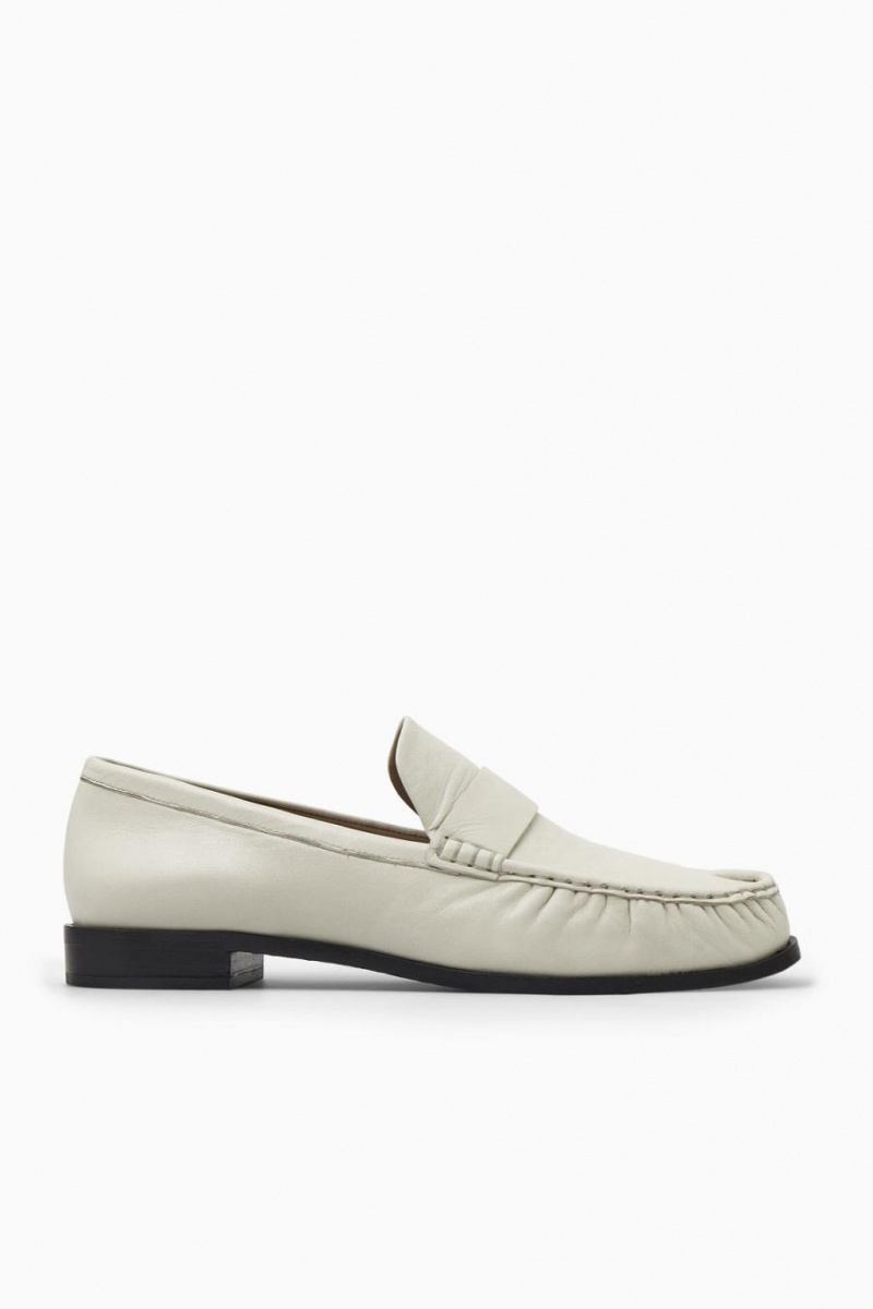Mocasini Dama COS Piele Albi | KOJHG-7659