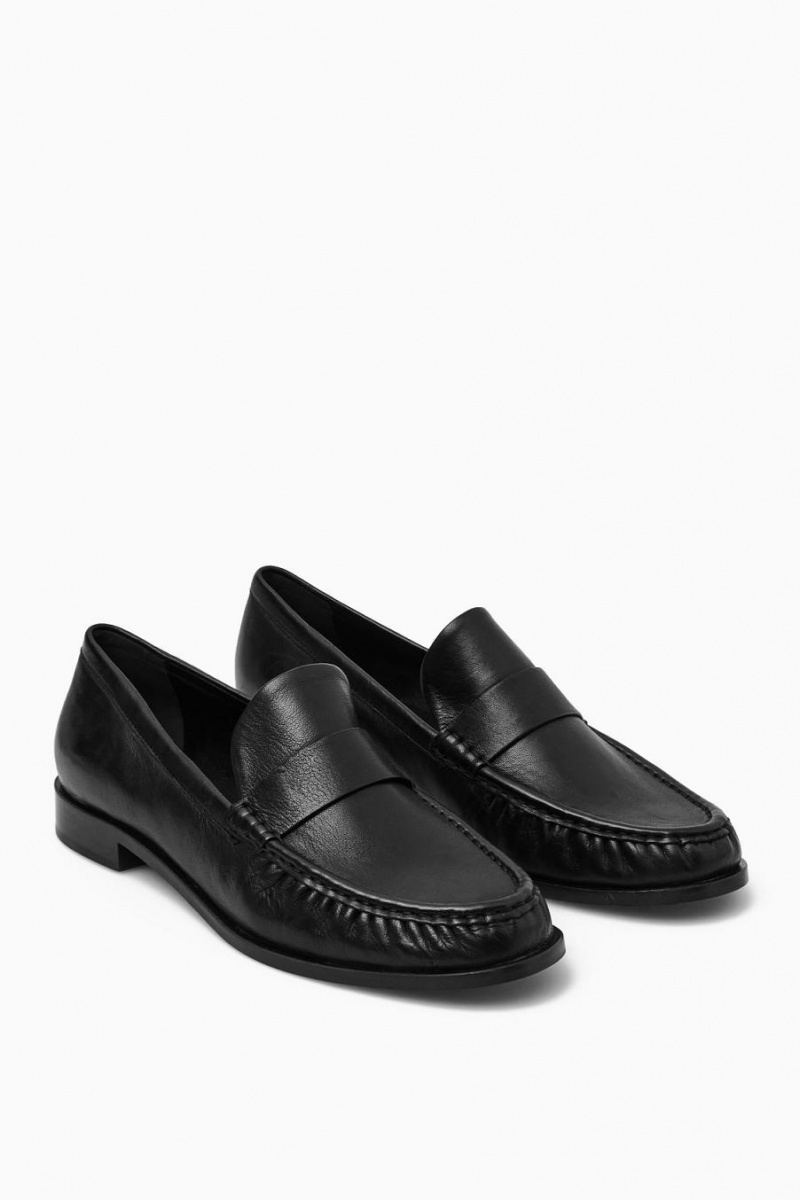 Mocasini Dama COS Piele Negrii | QCIAV-6789