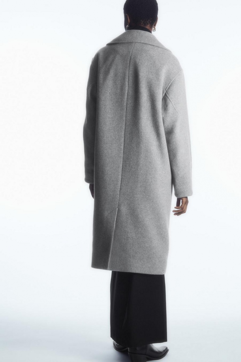 Palton Dama COS Oversized Double-breasted Gri | YDPAL-5963