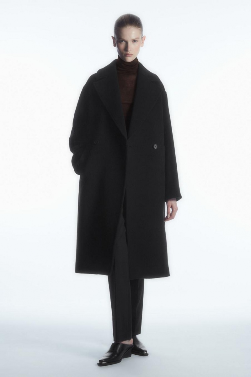 Palton Dama COS Oversized Double-breasted Negrii | HBGVL-4619