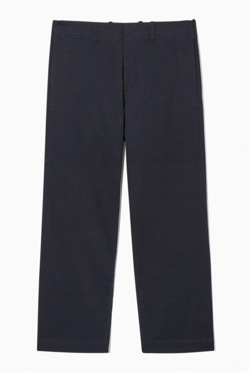 Pantaloni Barbati COS Drept-leg Relaxed Utility Bleumarin | FBTJQ-2019