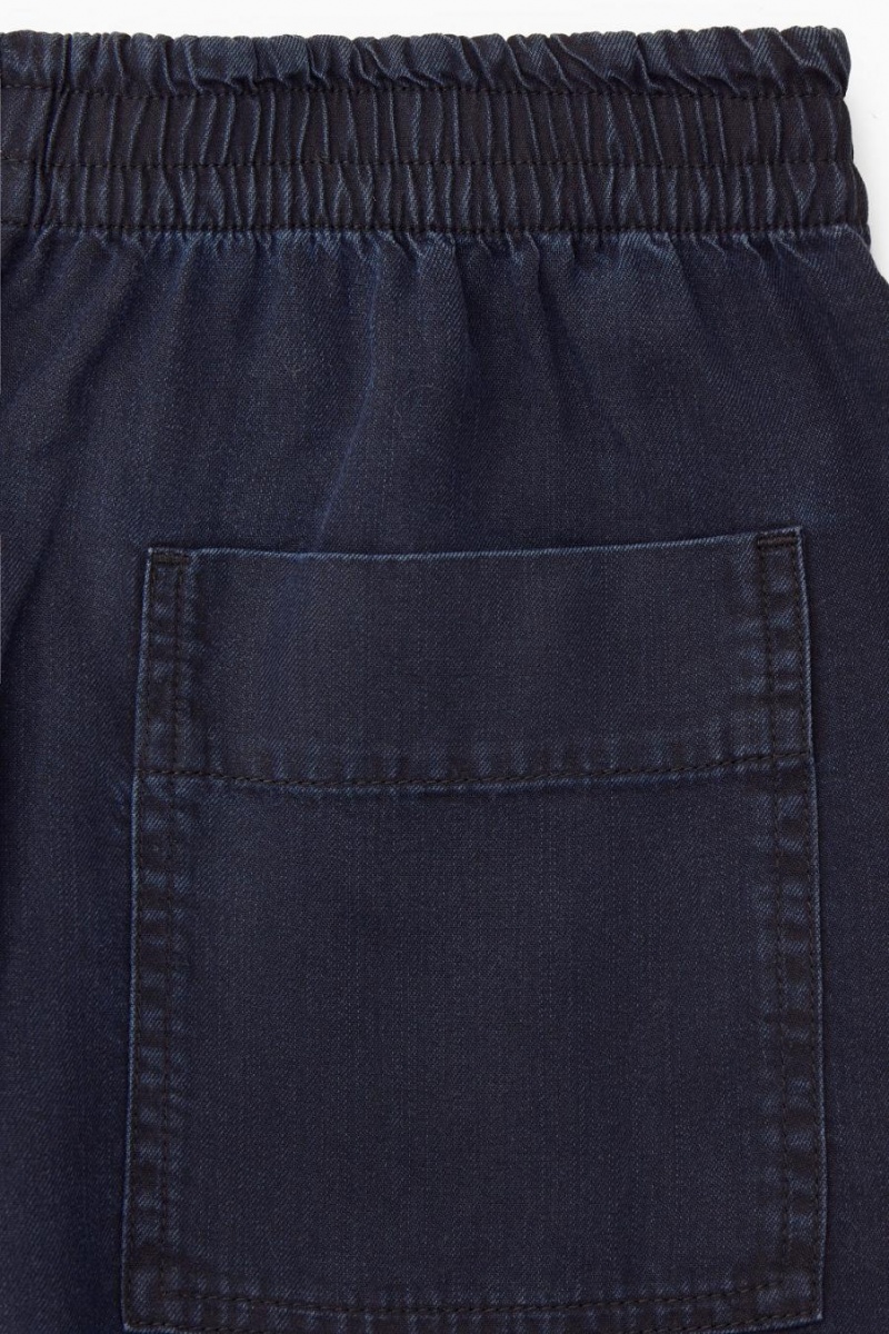 Pantaloni Barbati COS Drept-leg Usori Denim Bleumarin | YQEPX-2568