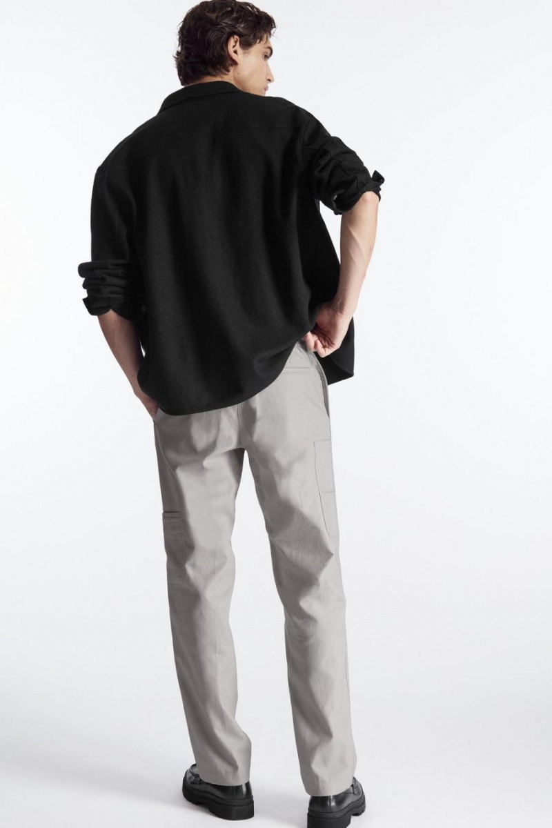Pantaloni Barbati COS Drept-leg Utility Gri | KMUFX-1265
