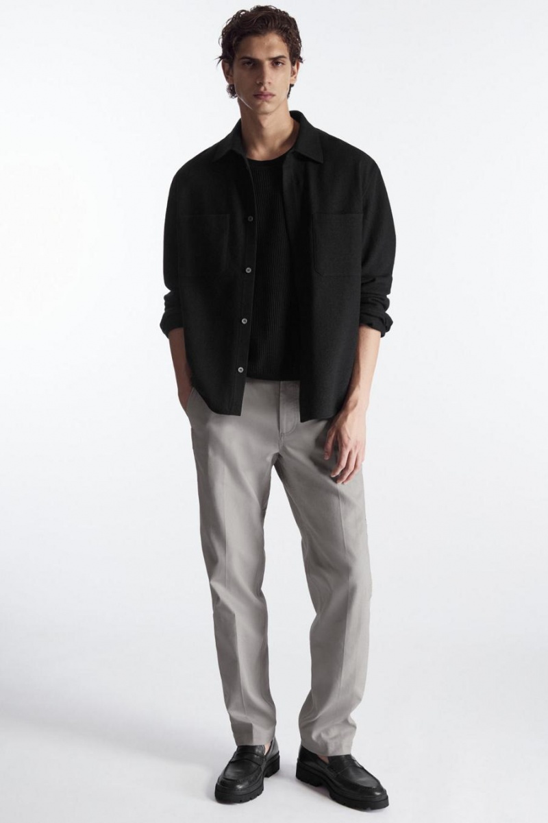 Pantaloni Barbati COS Drept-leg Utility Gri | KMUFX-1265