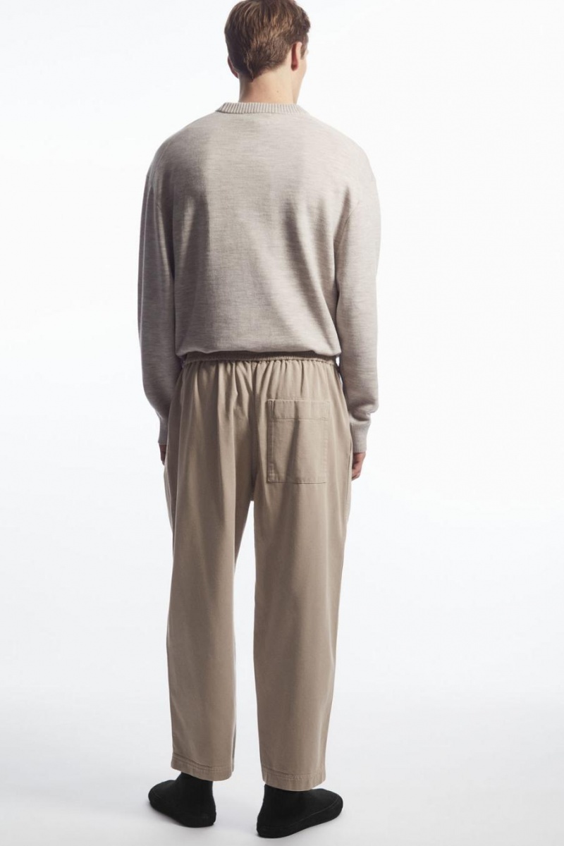 Pantaloni Barbati COS Elasticated Twill Gri | NFIRP-7496