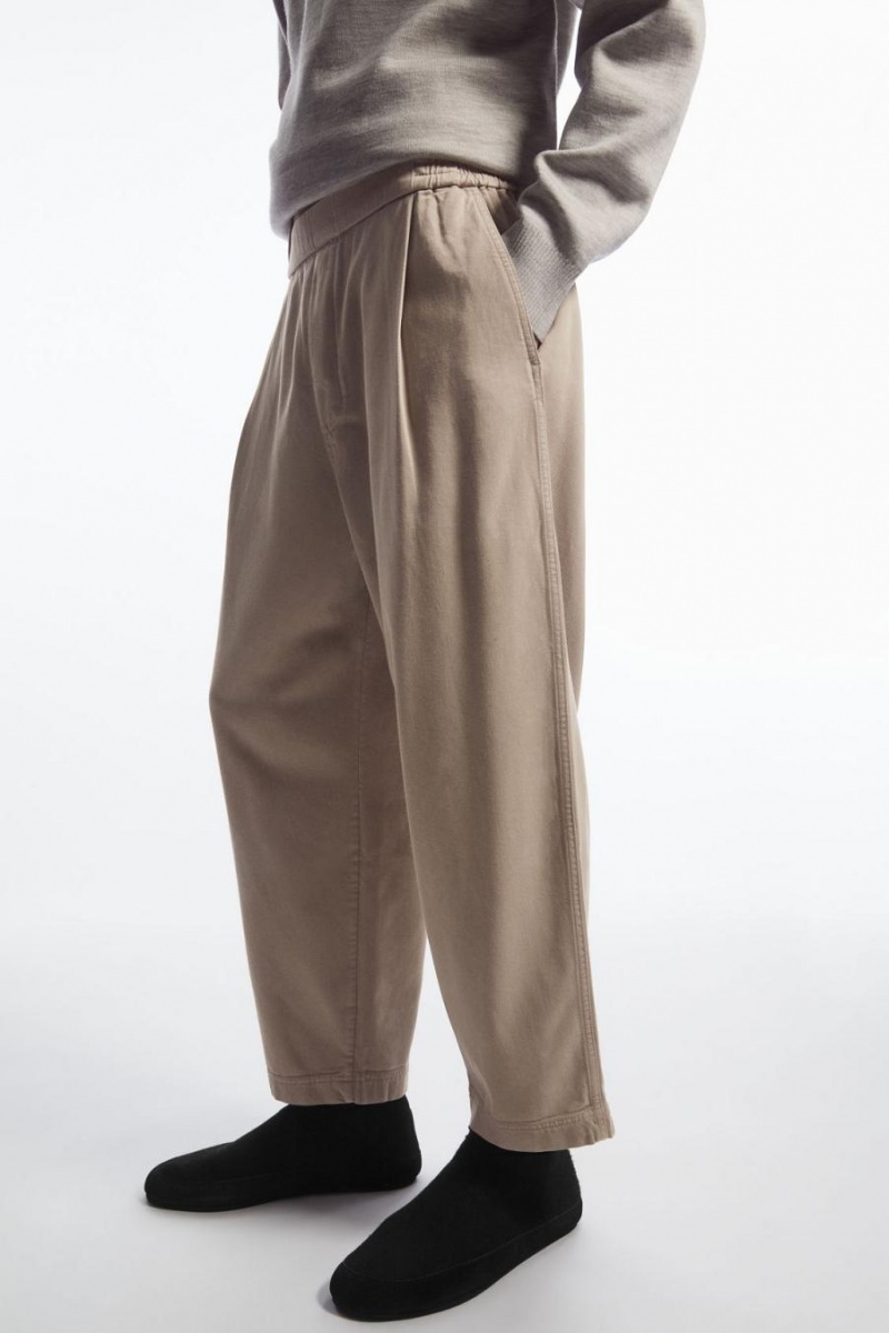 Pantaloni Barbati COS Elasticated Twill Gri | NFIRP-7496