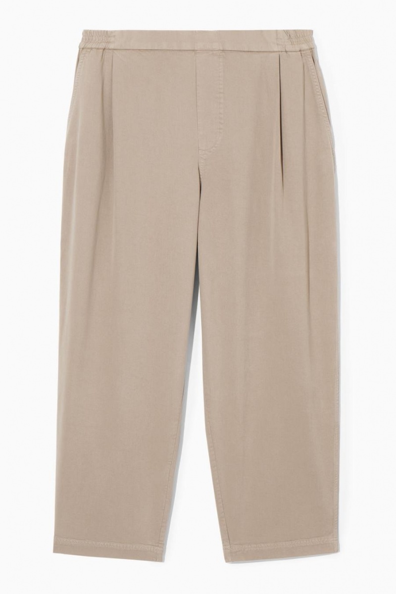 Pantaloni Barbati COS Elasticated Twill Gri | NFIRP-7496