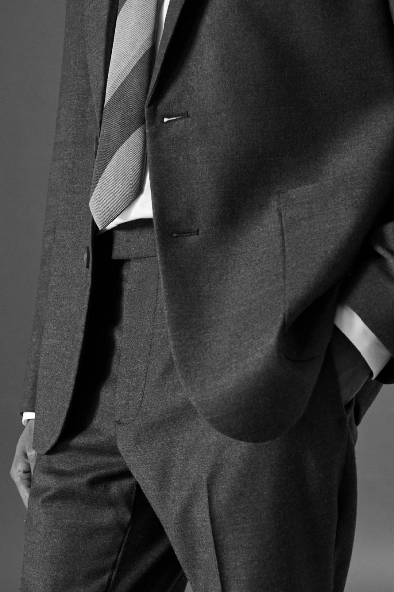 Pantaloni Barbati COS Lână-flannel - Drept Maro Inchis | CVGLS-2630