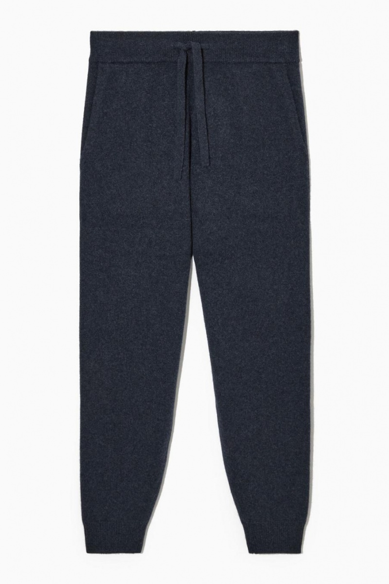 Pantaloni Barbati COS Relaxed-fit Pure Cashmere Bleumarin | YGQTZ-7289