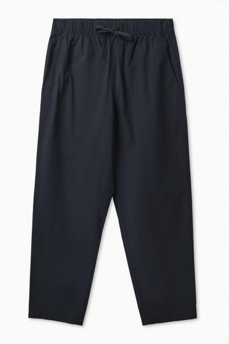 Pantaloni Barbati COS Relaxed-fit Tapered Bleumarin | CWYFP-4560