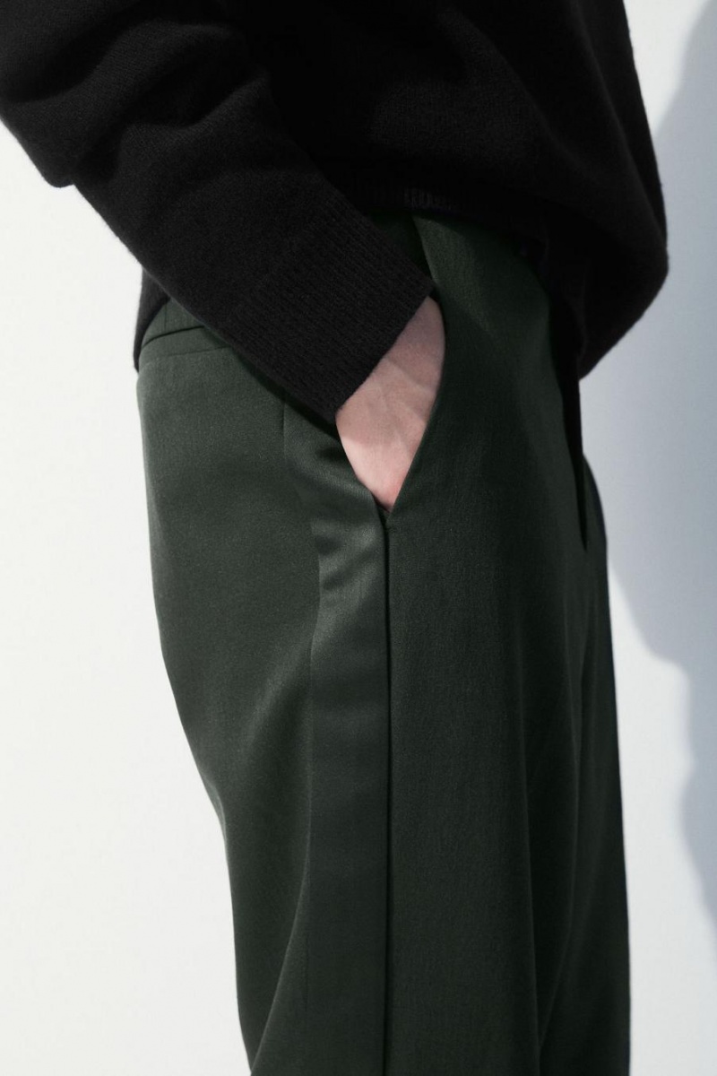 Pantaloni Barbati COS The Lână Tuxedo Verzi Inchis | WASBO-4367
