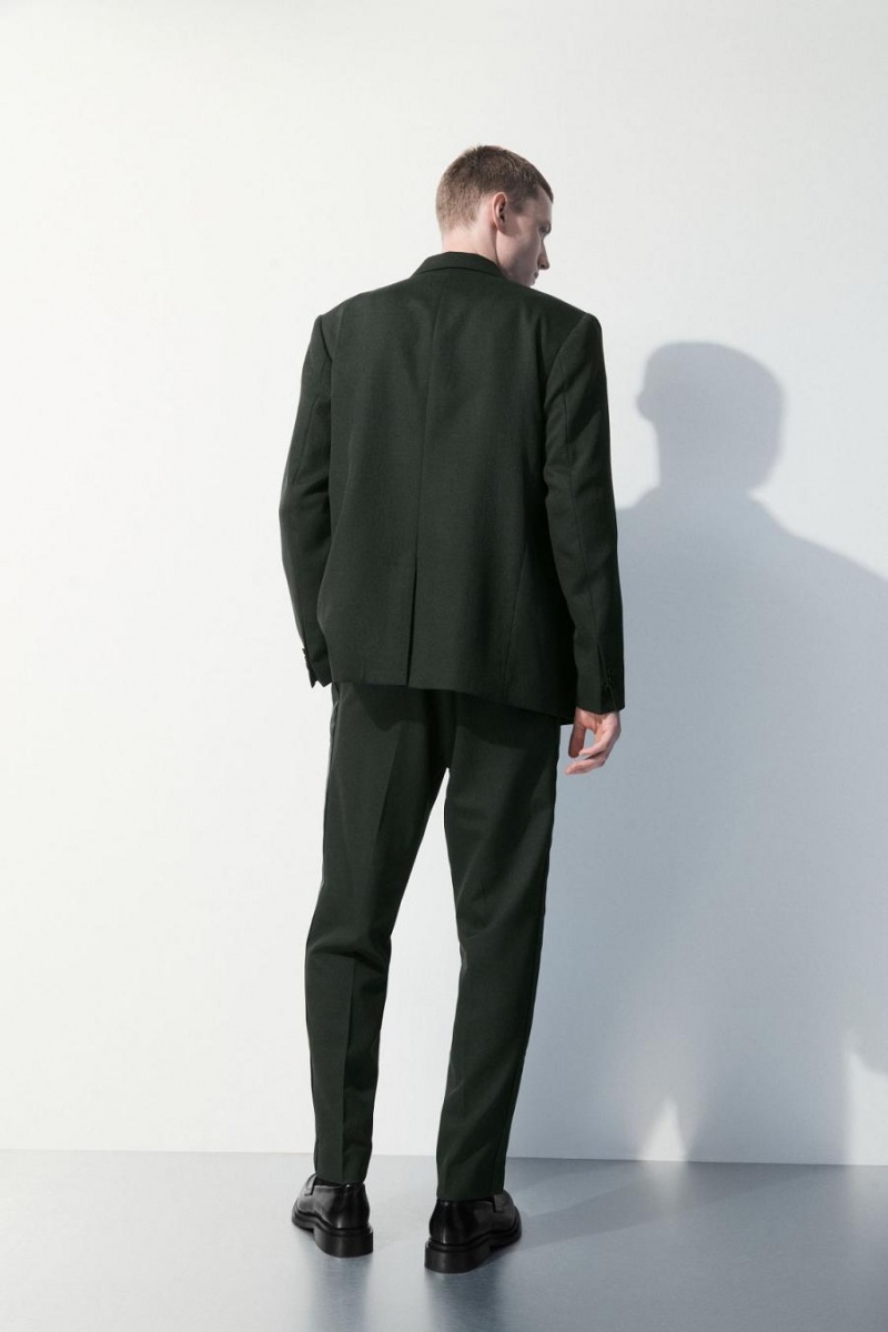 Pantaloni Barbati COS The Lână Tuxedo Verzi Inchis | WASBO-4367