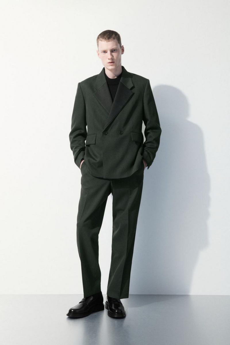 Pantaloni Barbati COS The Lână Tuxedo Verzi Inchis | WASBO-4367