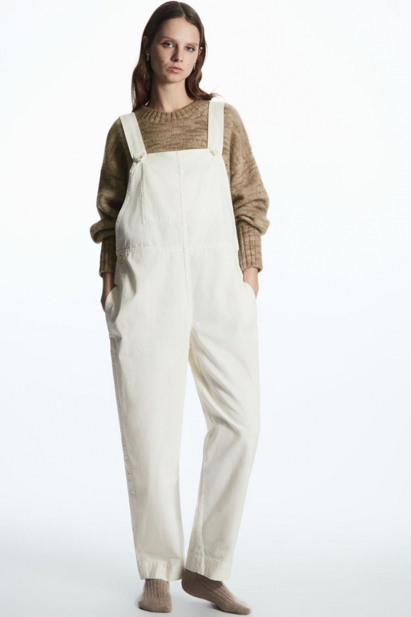 Pantaloni Dama COS Barrel-leg Albi | SKWUA-3852