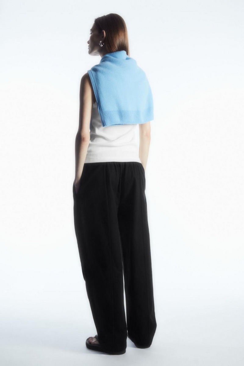 Pantaloni Dama COS Elasticated Barrel-leg Negrii | JRLKD-3480