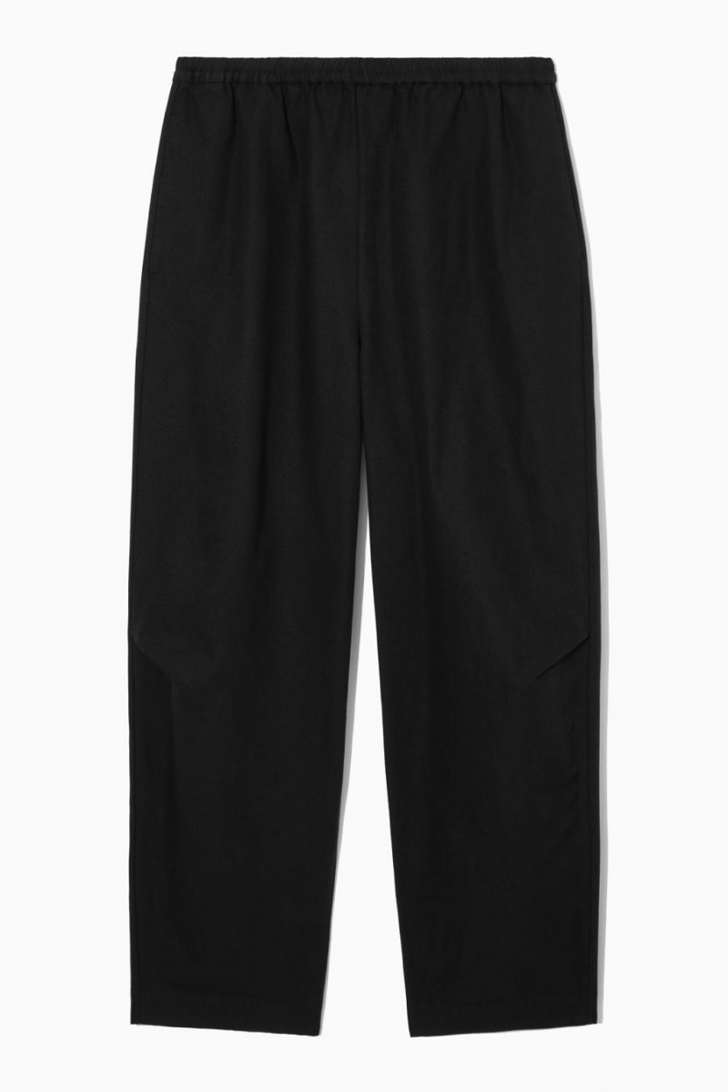 Pantaloni Dama COS Elasticated Barrel-leg Negrii | JRLKD-3480