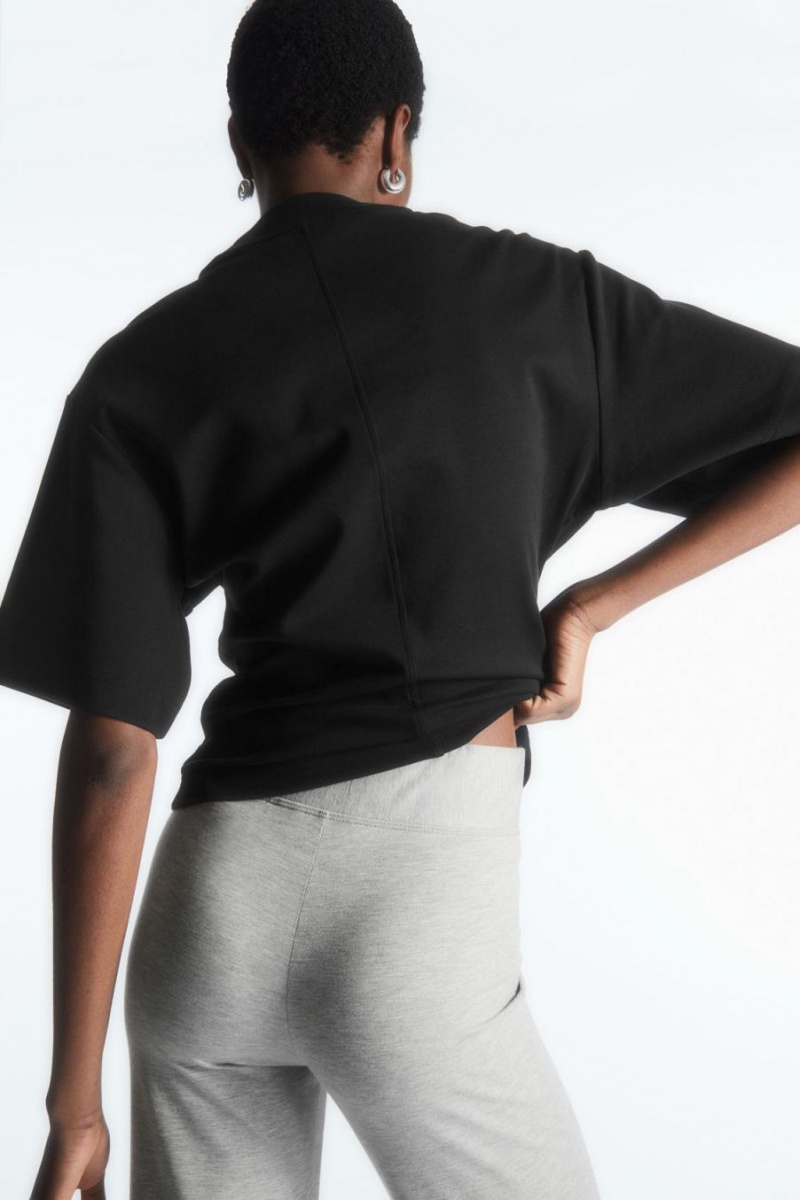Pantaloni Dama COS Flared Jersey Gri Deschis | DOWKY-2704