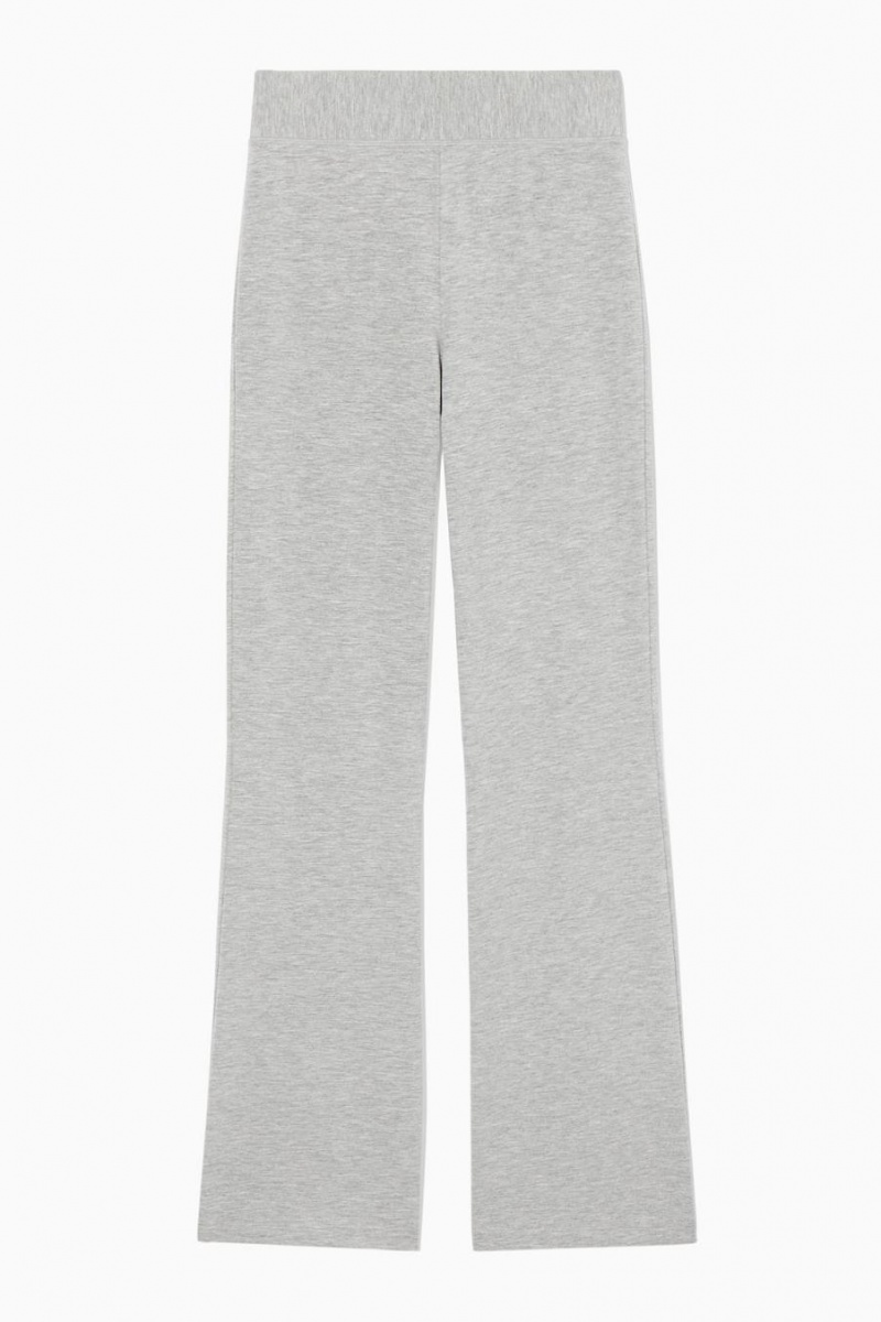 Pantaloni Dama COS Flared Jersey Gri Deschis | DOWKY-2704