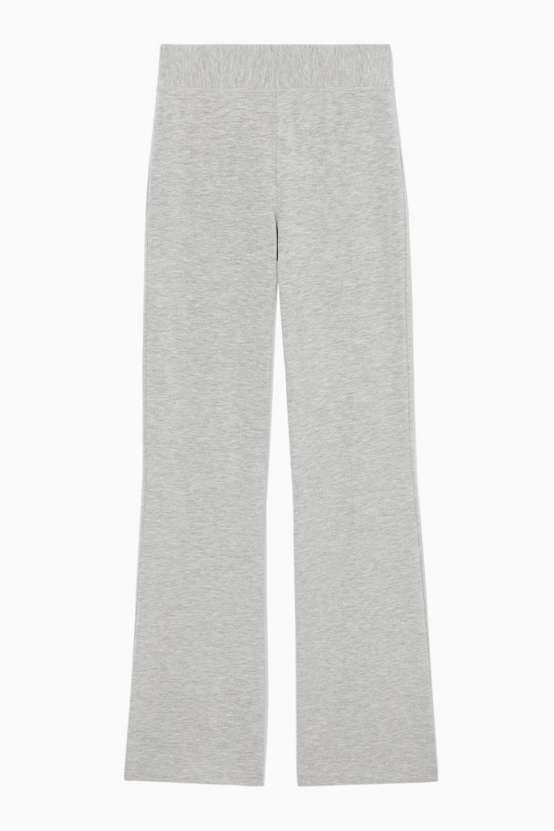Pantaloni Dama COS Flared Jersey Gri Deschis | DOWKY-2704