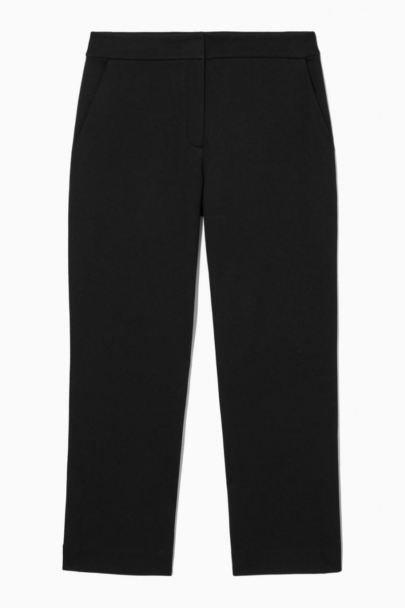Pantaloni Dama COS High-waisted Pintucked Negrii | ZSRKE-0257