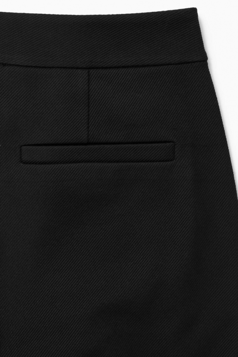 Pantaloni Dama COS High-waisted Pintucked Negrii | ZSRKE-0257