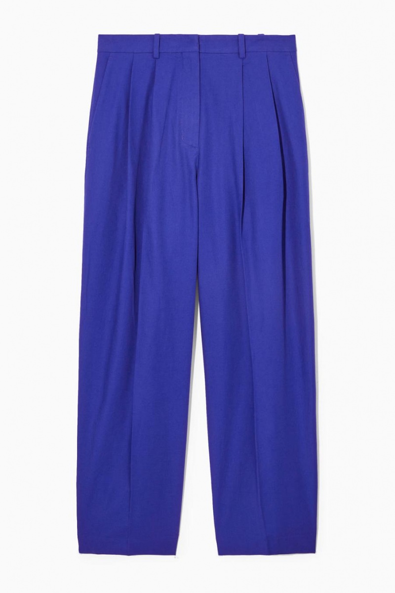 Pantaloni Dama COS Largi-leg Tailored Albastri Deschis | WRVOM-1230