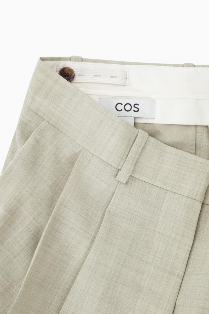 Pantaloni Dama COS Largi-leg Tailored Lână Bej Deschis | LMJPY-2491
