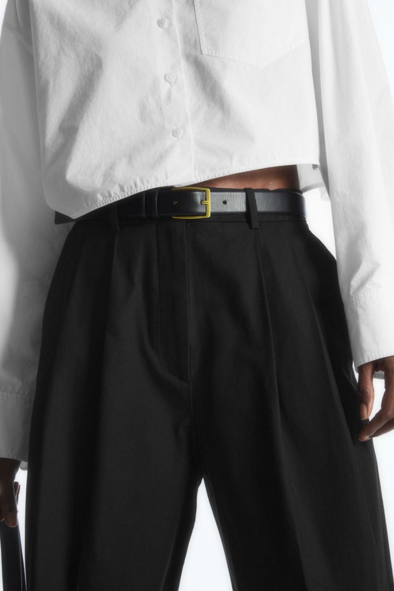 Pantaloni Dama COS Largi-leg Tailored Negrii | FCESZ-1504