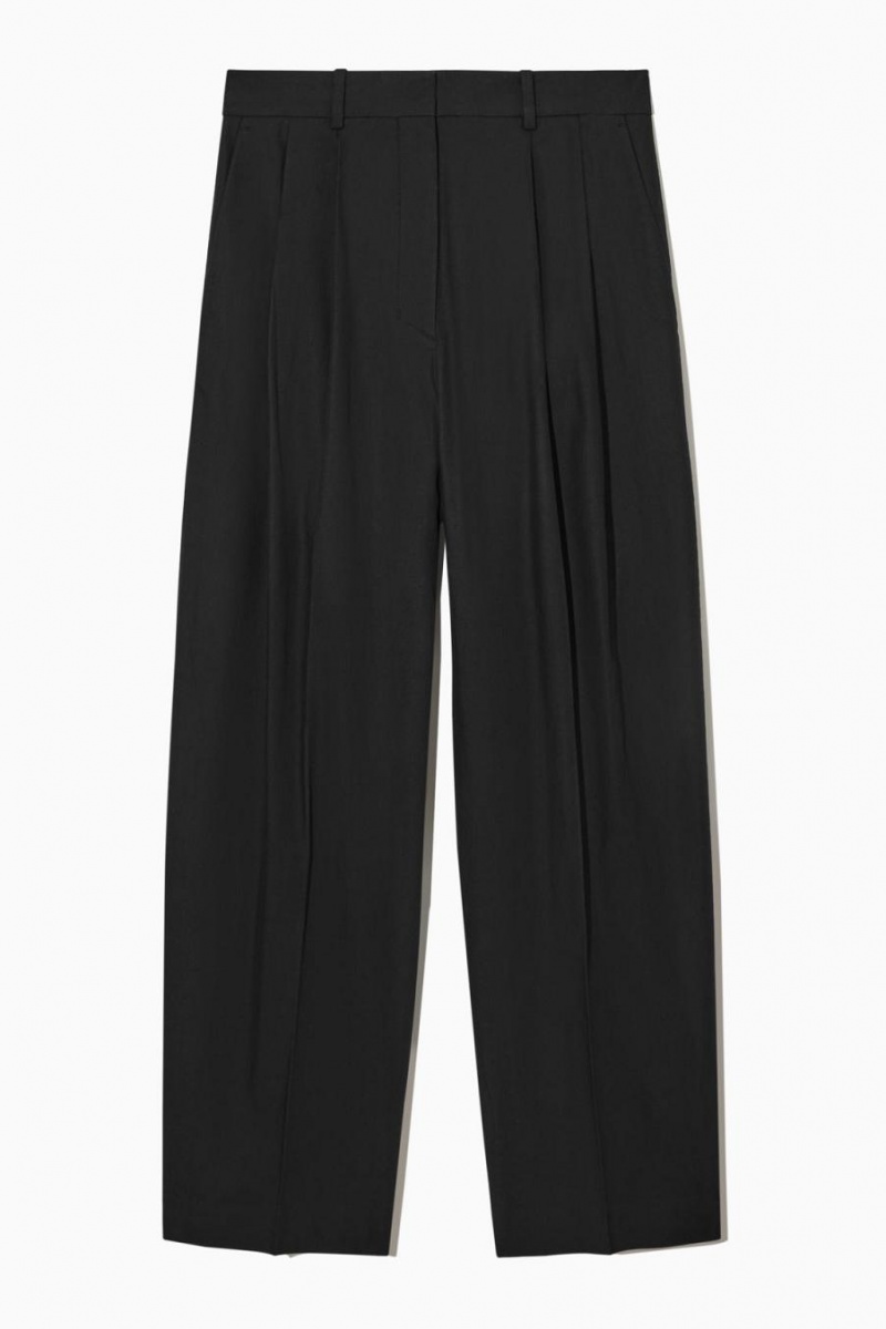 Pantaloni Dama COS Largi-leg Tailored Negrii | FCESZ-1504