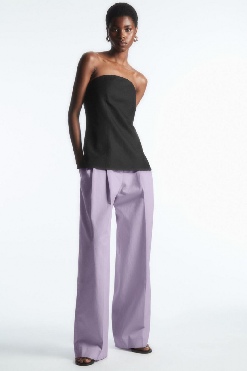 Pantaloni Dama COS Largi-leg Tailored Violet Deschis | KCOQN-4213