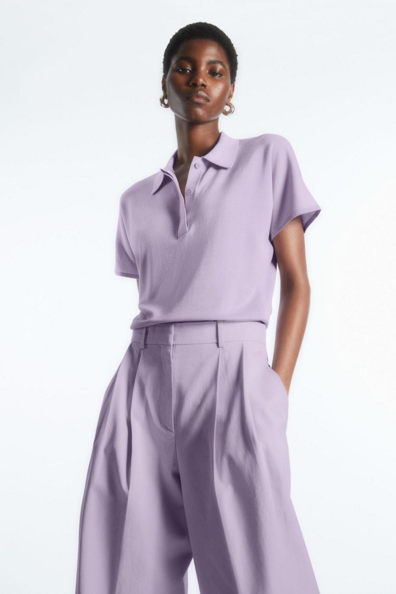 Pantaloni Dama COS Largi-leg Tailored Violet Deschis | KCOQN-4213