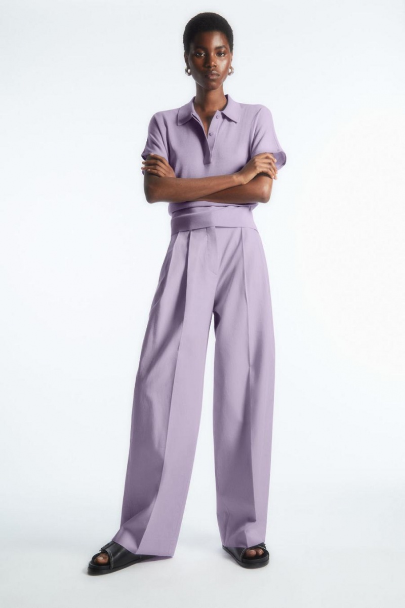 Pantaloni Dama COS Largi-leg Tailored Violet Deschis | KCOQN-4213