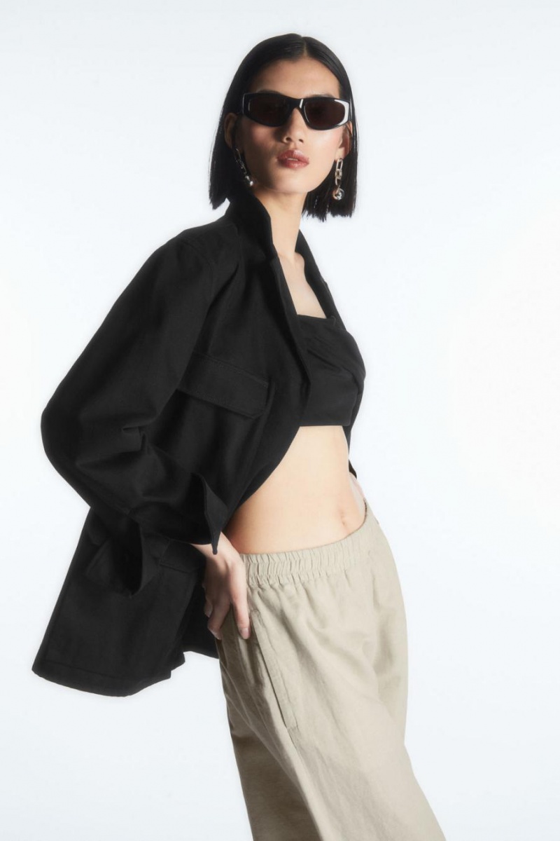 Pantaloni Dama COS Linen-blend Culottes Bej | HKZFB-1406