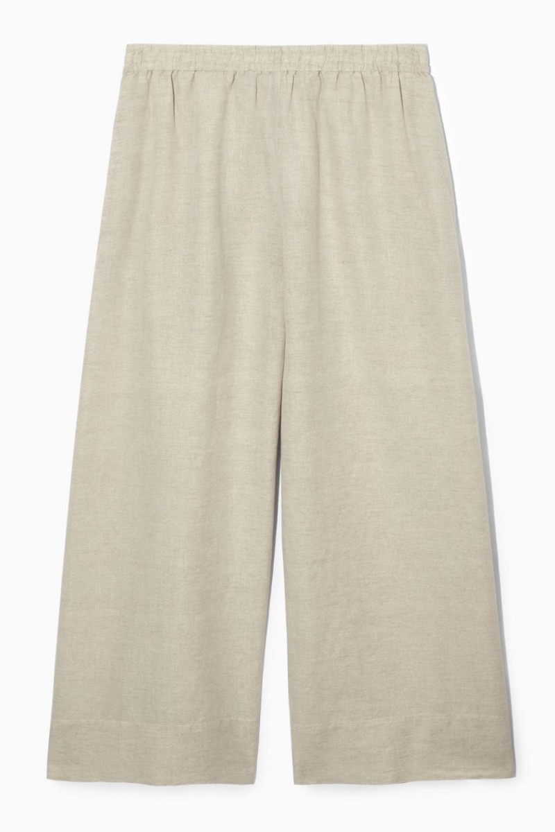 Pantaloni Dama COS Linen-blend Culottes Bej | HKZFB-1406