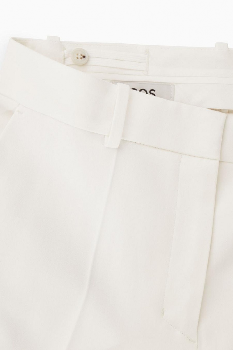 Pantaloni Dama COS Low-rise Drept-leg Crepe Albi | KVYWR-1405
