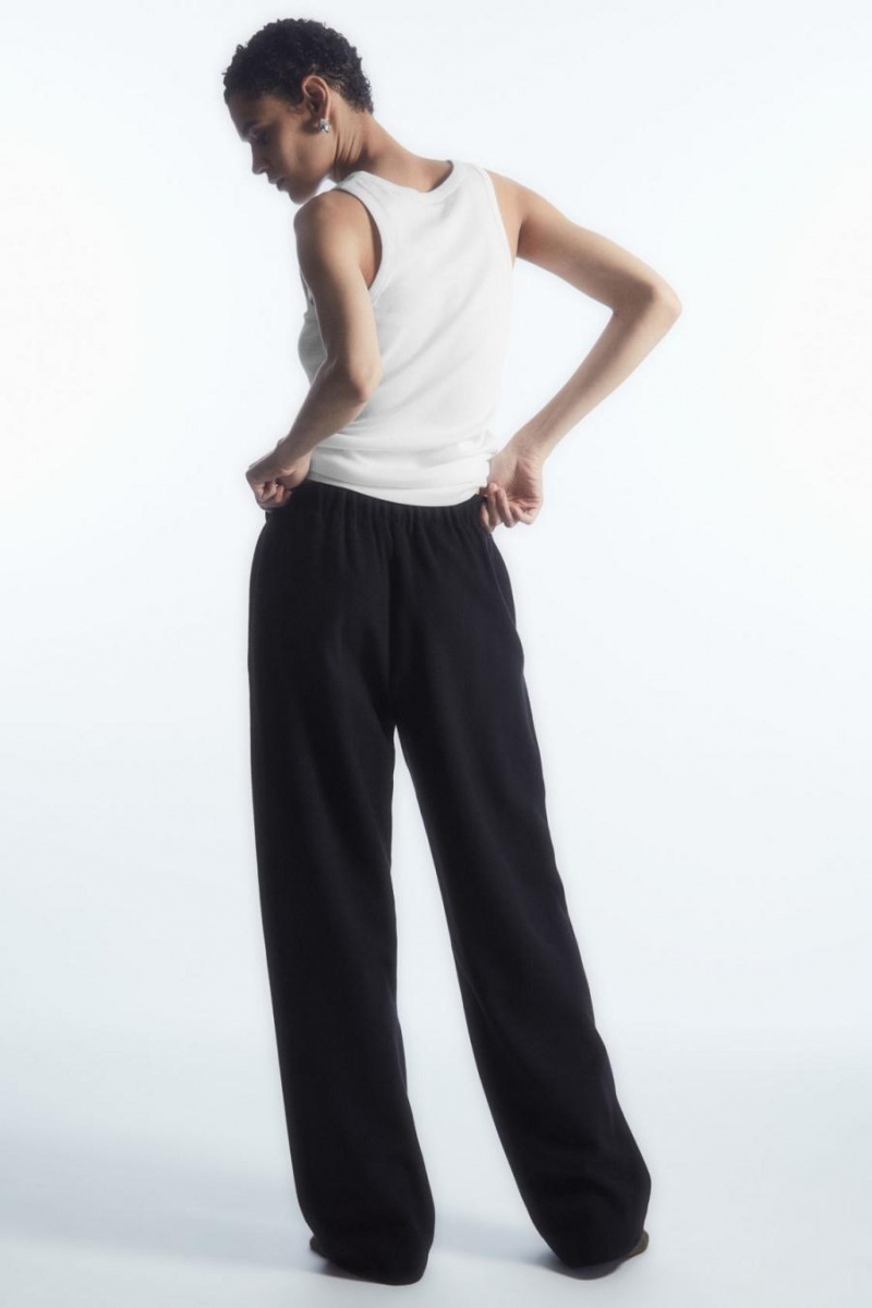 Pantaloni Dama COS Rounded Lână-blend Bleumarin | IGTXV-7243