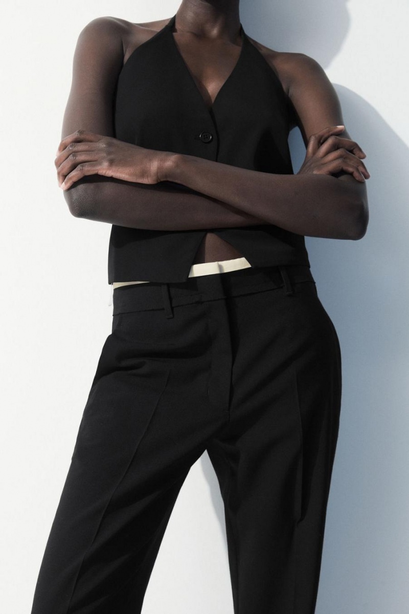 Pantaloni Dama COS The Deconstructed Negrii | PHESO-0154