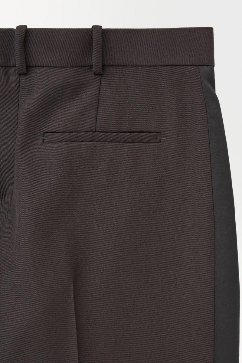 Pantaloni Dama COS The Tuxedo-stripe Maro Inchis | TJORX-6914