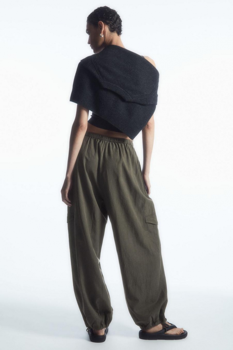 Pantaloni Dama COS Usori Drawstring Cargo Maro Deschis | LQMAY-3268