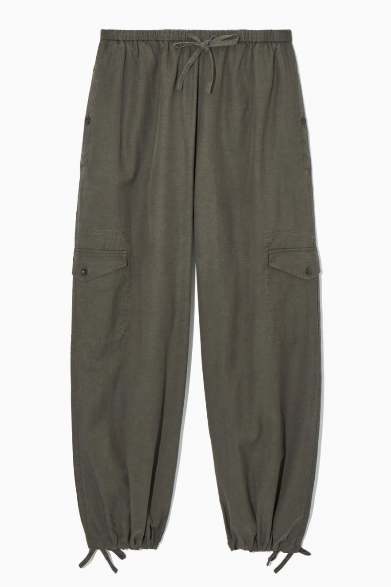 Pantaloni Dama COS Usori Drawstring Cargo Maro Deschis | LQMAY-3268