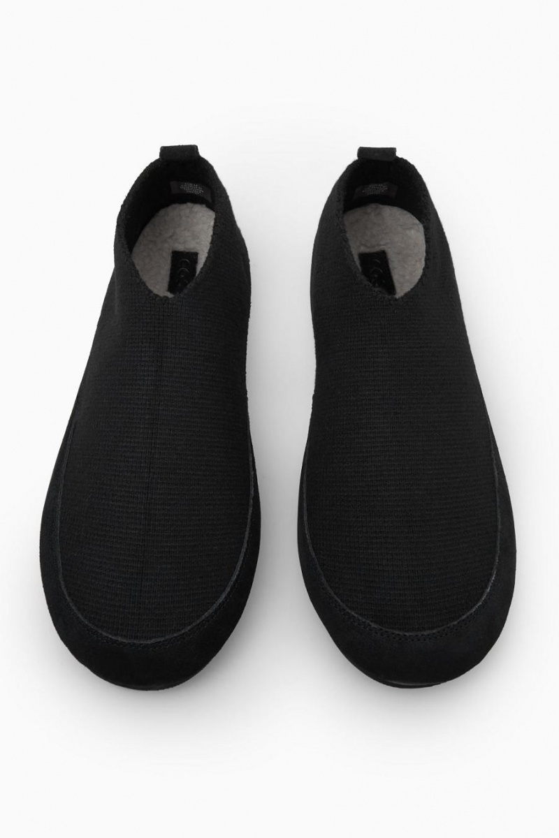 Papuci Barbati COS Teddy-lined Tricotate Negrii | XIDMQ-5349